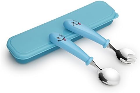 Tableware set Felicie Life Children Stainless Steel Flatware Set Kids Dinner Utensils Toddler Portable Dinneware Set Cutlery Set for Kid with Spoon Fork and Travel Case