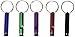 TruePower 40-0455 Aluminum Emergency Whistle/Survival Whistle with Keychain, (5 Piece)