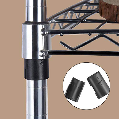 Wire Shelf Clips,36 Pairs 72 Pack,Wire Shelving Shelf Lock Clips for 1" Diameter Post Shelving Sleeves,Shelving Split Sleeves Plastic Black