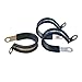 TEMOYJ 20 Pack 5/8 Inch 304 Stainless Steel Cable Clamp, Rubber Cushion Pipe Clamps, Wire Clamps