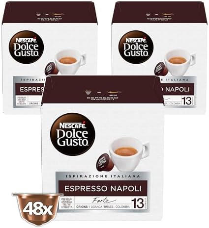 NESCAFÉ DOLCE GUSTO Espresso Napoli Coffee Capsules, x Boxes, 48