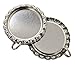 Joyingle Flat Bottle Cap Pendants with Holes and Split Rings For Photo Pendants Diy Crafts (Silver)