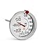 HIC Kitchen Roasting Meat Thermometer, Oven Safe, Large 2-Inch Easy-Read Face, Stainless Steel Stem and Housing