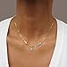 Zoestar Evil Eyes Pendant Necklaces Cross and Turquoise Chain Necklace Fashion Jewelry Accessories for Women and Girls