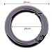 JUNKE O Ring Zinc Alloy Round Carabiners Rings Spring Snap Clips Hook Locking Keyring Buckle, Pack of 20 (Black-tone)