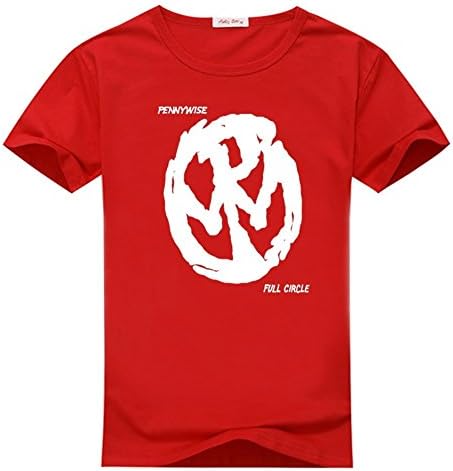 Pennywise Band Print T-shirt Men's T-shirt XXXL Red
