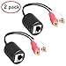 Relper-Lineso 2 Pack Gold Plated Stereo RCA to Stereo RCA Audio Signal Over Cat5/6 Cable