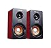 Besteye 507 PC Computer Speakers Phone for The Computers Laptop Tablet Smartphone Wood Computer Speakers USB–Dark Red Speakers