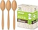Stack Man 100% Compostable Plastic Silverware, Large Premium Heavy-Duty Flatware Utensils Eco Friendly BPi Certified, 6.5 Inch, Organic Natural Wood Color Tableware