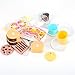 75Pcs Birthday Cake Pretend Play Food Toy Set, YIFAN Plastic Kitchen Cutting Toy for Kids Girls - Blue