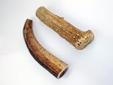 JimHodgesDogTraining Brand - Premium Quality Almost Large Elk Antlers For Dogs - 2 Pack - Antler Chew For Small to Medium Sized Dogs or Puppies and Less Aggressive Chewers - Naturally Shed - Made in America - Safe, Healthy, Nutritious Long Lasting Treat Alternative To Dog or Puppy Chews, Snacks, Toys or Bones - Antlers Hand Picked for Jim Hodges Dog Training