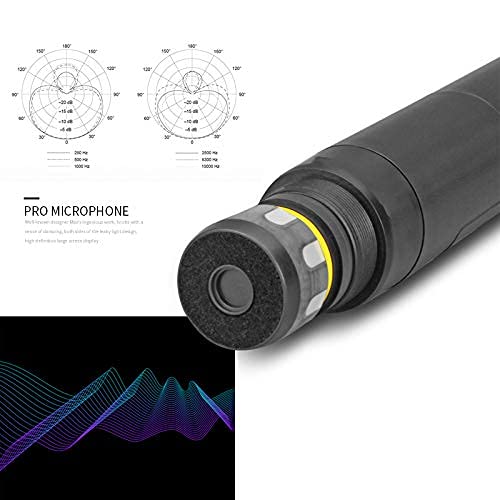 MicrocKing Wireless Microphone System, with 4 Handheld Mics, Metal Build, Fixed Frequency, Long Range 400FT, Ideal for Party Wedding Church Conference Speech