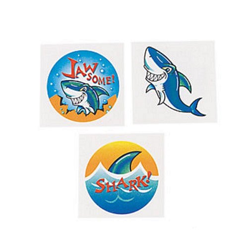 72 ~ Shark Temporary Tattoos ~ Approx. 1.5" ~ New