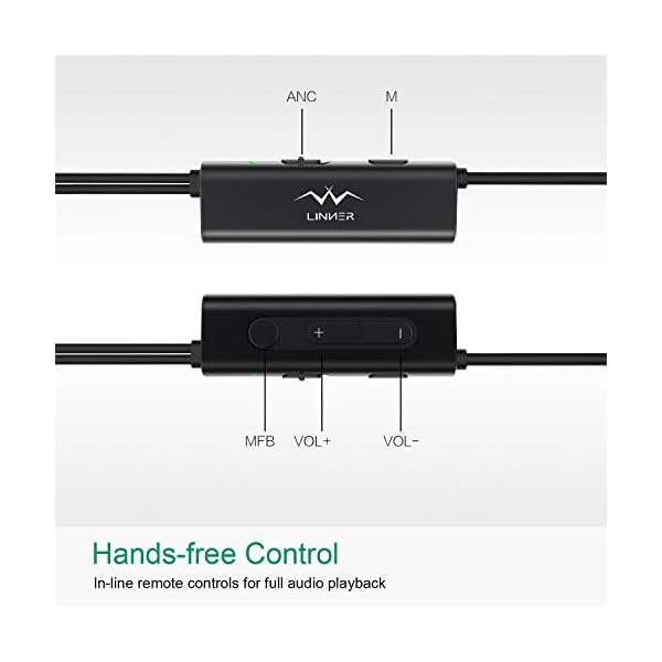 Linner-Active-Noise-Cancelling-Headphones-Lightning-in-Ear-Wired-Earphone-wBuilt-in-Mic-and-Remote-Comfortable-and-Secure-Fit-MFi-Certified-for-iPhone-X-8-7-iPad-iPod-Rose-Gold Linner Active Noise Cancelling Headphones Lightning in-Ear Wired Earphone w/Built-in Mic and Remote (Comfortable and…