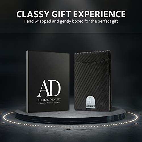 Slim Bifold Wallets For Men - Money Clip Wallet RFID Front Pocket Leather Thin Minimalist Mens Wallet Credit Card Holder