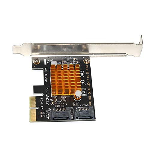 image for Padarsey SATA Card 2-Port, PCIe SATA Controller Expansion Card， SA30