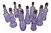 Colored Purple Vintage Glass Bottles with Corks, Assorted Shapes, 5 Inch Tall, Set of 10 Bottles