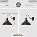 Kingmi Wall Lamp Dimmable Wall Sconce Black Industrial Vintage Farmhouse Wall Sconce Lighting Gooseneck Wall Light Fixture with Plug in Cord and On Off Toggle Switch for Bedroom Nightstand