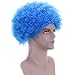 Fluffy Afro Synthetic Clown Wig for Men Women Cosplay Anime Party Christmas Halloween Fancy Funny Wigs (Blue)