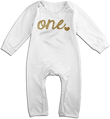Infant Baby's Birthday Boy Long Sleeve Climb Romper 6 M White