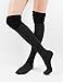 WOWFOOT Ladies' Knit Over The Knee High Socks Women Girl Slouch Stockings Boots