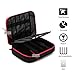 BAGSMART Universal Travel Cable Organizer Electronics Accessories Carry Bag for 9.7 inch iPad, Kindle, Power Adapter, Black + Red