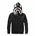 Griffith Nancy New Bathing Ape Bape Jacket Men Shark Head Full Zip Hoodie Sweater Jacket (Black, S)