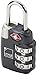 Lewis N. Clark Travel Sentry TSA-Approved Luggage Lock, Large 3 Dial Combination with Easy Read Dials - Black (Pack of 2)