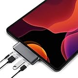 Satechi Aluminum Type-C Mobile Pro Hub Adapter with USB-C PD Charging, 4K HDMI, USB 3.0 & 3.5mm Headphone Jack - Compatible with 2018 iPad Pro, Microsoft Surface Go (Space Gray)