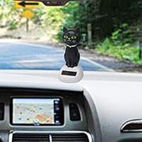 Glumes Dancing Solar Toys - Black Cat Shape Solar Powered Toys Car Accessories Swinging Dancing Toy Great Holiday Car Dashboard Office Desk Home Decor