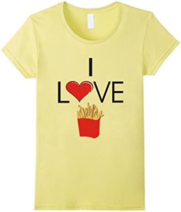 Women's I Love Fries Chips Funny French Fry Food For Men, Women, Kid XL Lemon