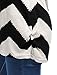 Allegra K Women's Round Neck Contrast Color Knitted Shirts Long Sleeve Sweater Tops Medium Black White