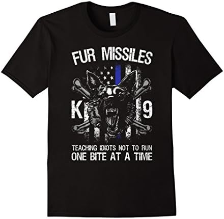 Men's K9 Police Dog Shirt  Small Black