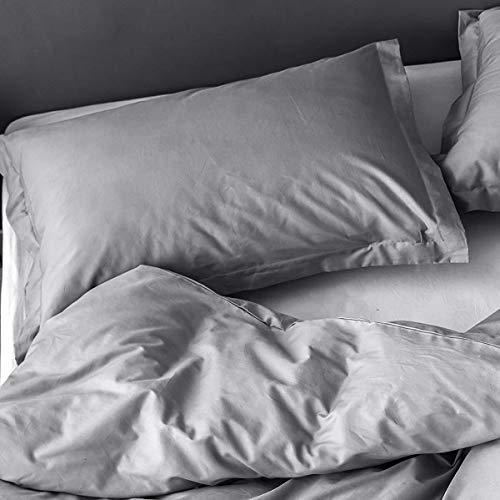 Vailge 3 Pieces Ultra Soft Duvet Cover Set with Zipper Closure, 100% 120gsm Microfiber Quality Premium Duvet Cover, Light Weight & Easy Care Bedding Duvet Cover (Grey,California King) - Thumbnail 6