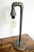 Steampunk Lamp Table Lamp - lighting, industrial pipe decor, Black Metal Pipe light fixture - Industrial Lighting w/Edison Bulb industrial lighting