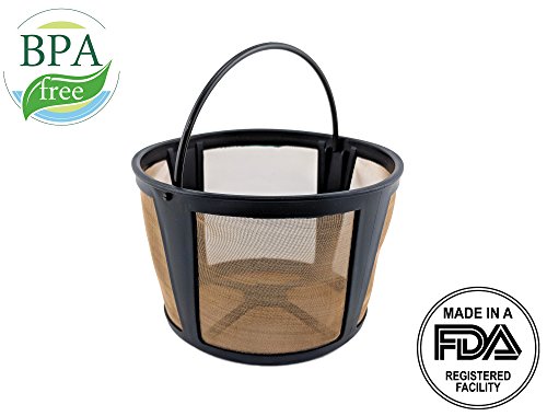 NRP Permenent 14-cup Gold-tone Coffee Filter Compatible for KRUPS Coffeemaker EC324 Drip Brew Filter Basket -Also Fits More - Thumbnail 5