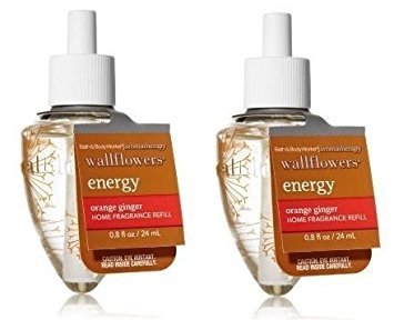 Orange Ginger Aromatherapy Energy Wallflowers - TWO Refill Bulbs - Bath & Body Works
