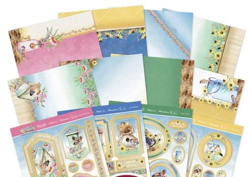 Hunkydory - Spring Birdsong - 16 Matt-tastic Topper Sets, 4 Designs, 2 Each - Perfect for Spring & Easter Cardmaking