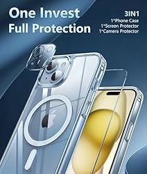 FNTCASE for iPhone 15-Plus Phone Case: Clear Case