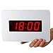 Timegyro Digital Wall Clock Battery Operated with LED Display, Wall Clock with Backlight, Table-top, Alarm, Brightness Adjustable,12/24Hr