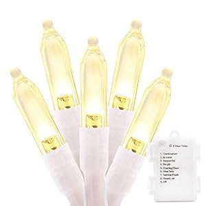 Kerstverlichting, 50 tellingen Mini Lights Batterij Aangedreven Strip Licht 10ft Fairy Starry String Lights met 8…