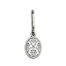 Damask Elegant Black White Antiqued Oval Charm Clothes Purse Luggage Backpack Zipper Pull