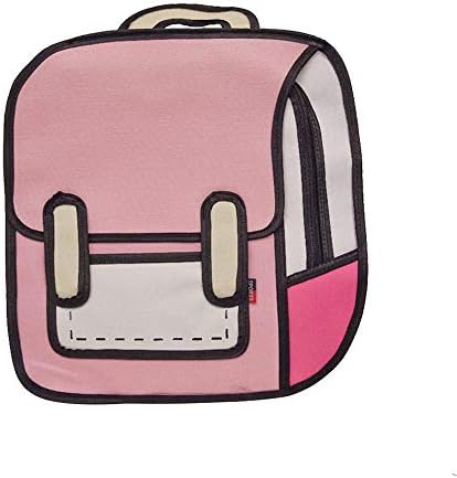 Highplus Fashion Creative Women 2D Drawing Backpack 3D Jump Style Cartoon School Bag