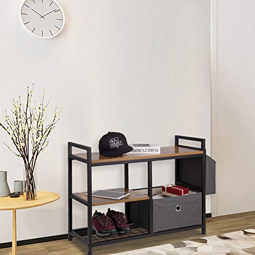 ErgoDesign-Shoe-Rack-Bench-2-Tier-Entryway-Shoe-Storage-Organizer-Shelf-with-Folding-Drawer-for-Entryway-Bedroom-and-Living-Room-Shoe-Benches-with-Storage-Rustic-Brown