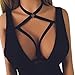 Gotd Sexy Women Ladies Hollow Strappy Bra Cage Crop Top Bustier Tops (L, Black)