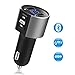 Bluetooth FM Transmitter, Wireless Bluetooth Receiver MP3 Player Wireless In-Car Stereo Radio Adapter Car Kit Hands Free Calling, Dual USB Ports Charge 5V/2.4A & 1A (black-silver)