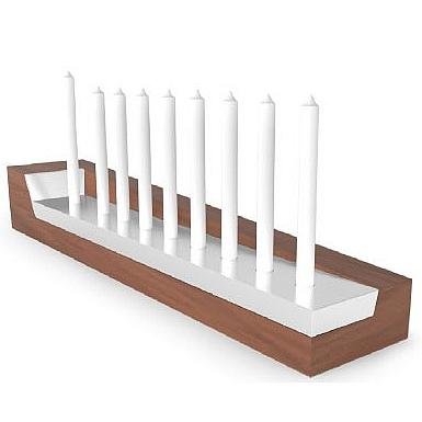THE GEO MENORAH crafted by Nambe -