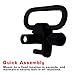 Sling Swivels (2-Pack), Size: 1.5 Inch, Mount for Gun, Hunting Rifle or Shotgun Sling Attachments, Black