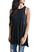 Inital Women's V Neck Short Sleeve Peplum Babydoll Tunic Tops Blouse Black1