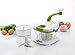 Tri-Blade Spinning Vegetable Salad Slicer - Be a Master Chopper Dicing Salads in Seconds - Fruits Onions herbs Meat Eggs - Includes an Egg Separator